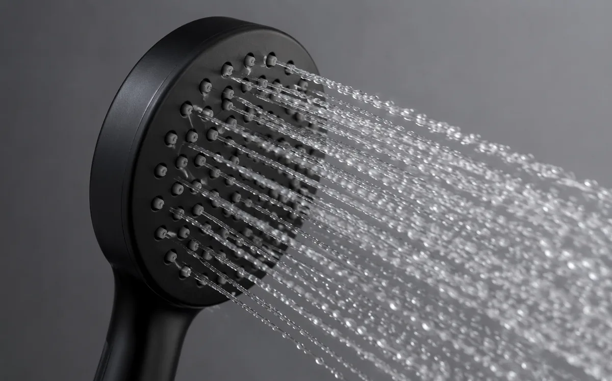 CloudFall 10-Inch Rain Shower Head — detail and installation views