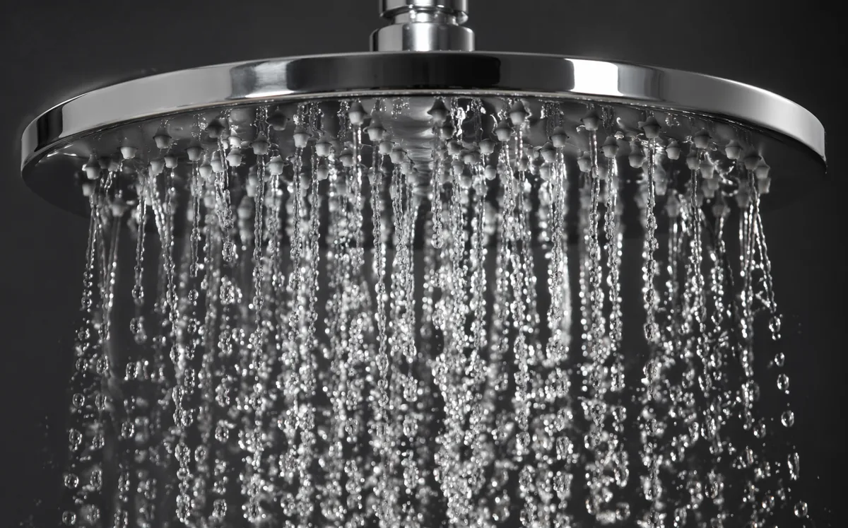 Regal Thermostatic Exposed Shower Set — detail and installation views