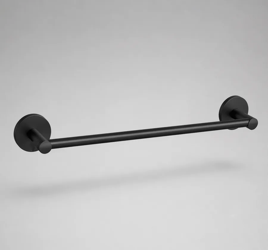 Matte black 24 inch towel bar in SUS304 stainless steel